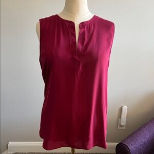 LOFT Outlet Fuchsia Sleeveless Blouse